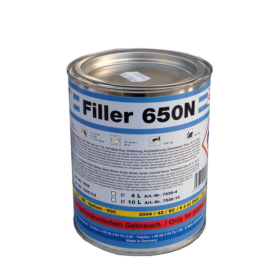 Užpildantis tamsiai pilkas gruntas | Filler 650N 2K-HS 4:1 dunkelgrau ...